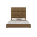 Nativa Interiors - Moyra Square Eco-Leather High 87" King Caramel Bed - BED-MOYRA-SQ-HI-KN-VIN-CARAMEL - GreatFurnitureDeal