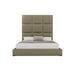 Nativa Interiors - Moyra Square Eco-Leather High 87" King Stone Bed - BED-MOYRA-SQ-HI-KN-VIN-STONE - GreatFurnitureDeal