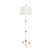 Worlds Away - Three Leg Iron Floor Lamp With Leaf Detail In Gold Leaf - BELINDA G - GreatFurnitureDeal