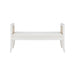 Worlds Away - Benedict Matte White Lacquer Bench  with Linen Cushion - BENEDICT WH - GreatFurnitureDeal