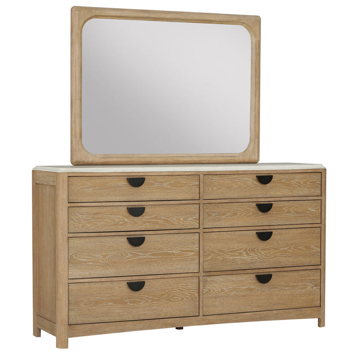 Parker House - Escape 8 Drawer Dresser & Mirror Set in Glazed Natural Oak - BESC-2131-2 SET - GreatFurnitureDeal