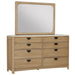 Parker House - Escape 8 Drawer Dresser & Mirror Set in Glazed Natural Oak - BESC-2131-2 SET - GreatFurnitureDeal