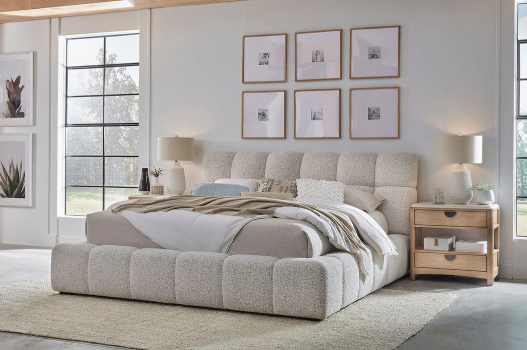 Parker House - Escape Queen Bed in Channel Tufted Fluffy River Rock Light Brown -BESC#8000-3-FYRR - GreatFurnitureDeal