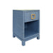 Worlds Away - Blair One Drawer Side Table in Blue Dyed Grasscloth - BLAIR BL - GreatFurnitureDeal