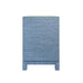 Worlds Away - Blair One Drawer Side Table in Blue Dyed Grasscloth - BLAIR BL - GreatFurnitureDeal