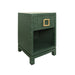Worlds Away - Blair One Drawer Side Table in Green Dyed Grasscloth - BLAIR GR - GreatFurnitureDeal