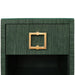 Worlds Away - Blair One Drawer Side Table in Green Dyed Grasscloth - BLAIR GR - GreatFurnitureDeal