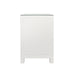 Worlds Away - Blair One Drawer Side Table in White Texture Linen - BLAIR WH - GreatFurnitureDeal