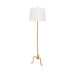 Worlds Away - Three Leg Iron Floor Lamp With Ring Detail In Gold Leaf - BLAKELY G - GreatFurnitureDeal