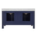 Worlds Away - Blanche Bath Vanity Sink in Textured Navy - BLANCHE 60 NVY - GreatFurnitureDeal