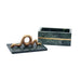 Worlds Away - Green Marble Box With Brushed Brass Detail And Brass Snake Handle - BOA - GreatFurnitureDeal