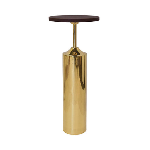 Worlds Away - Brass Base Cigar Table With Round Leather Top - BOLTON - GreatFurnitureDeal