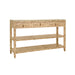 Worlds Away - Briar Three Drawer Console With Two Open Shelves in Natural - BRIAR BW - GreatFurnitureDeal