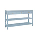 Worlds Away - Briar Three Drawer Console With Two Open Shelves in Textured Light Blue - BRIAR LB - GreatFurnitureDeal