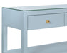 Worlds Away - Briar Three Drawer Console With Two Open Shelves in Textured Light Blue - BRIAR LB - GreatFurnitureDeal