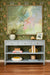 Worlds Away - Briar Three Drawer Console With Two Open Shelves in Textured Light Blue - BRIAR LB - GreatFurnitureDeal