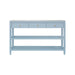 Worlds Away - Briar Three Drawer Console With Two Open Shelves in Textured Light Blue - BRIAR LB - GreatFurnitureDeal