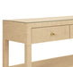 Worlds Away - Briar Three Drawer Console With Two Open Shelves in Natural Grasscloth - BRIAR NAT - GreatFurnitureDeal