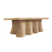 Worlds Away - Britney Rectangular Coffee Table in Natural Woven Rattan - BRITNEY - GreatFurnitureDeal