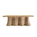 Worlds Away - Britney Rectangular Coffee Table in Natural Woven Rattan - BRITNEY - GreatFurnitureDeal