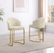 Mariano Furniture - BS374 - Teddy upholstered Barstool in Cream/Gold (Set of 2) - BQ-BS377 - GreatFurnitureDeal