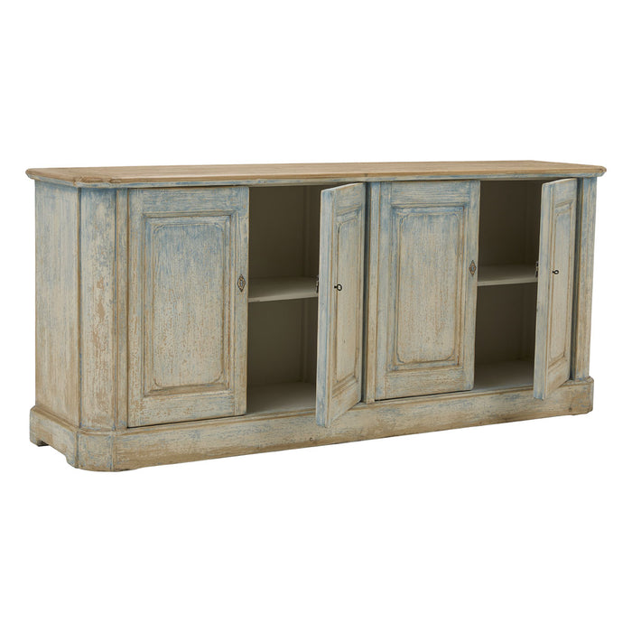 GJ Styles - Sideboard W/ 4 Doors In Distressed Blue - BT24 - GreatFurnitureDeal