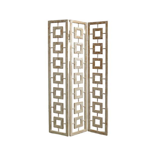 GJ Styles - Folding Screen in Distressed White - BT49 - GreatFurnitureDeal