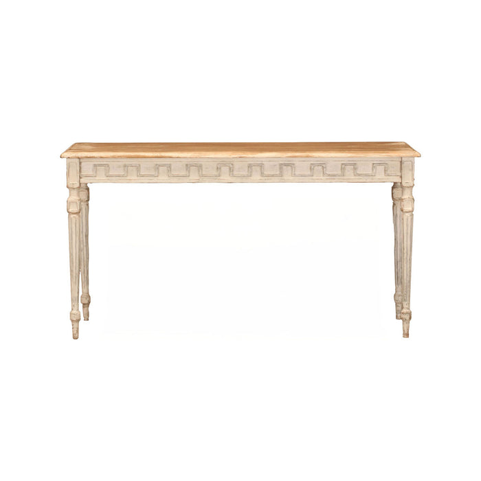 GJ Styles - Small Console Distressed Antique White - BT74 - GreatFurnitureDeal