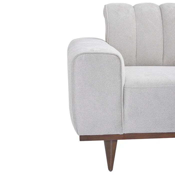 AICO Furniture - Balboa"Chair and a Half in Warm Walnut - LFR-BLBA838-SHL-218