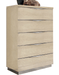 ESF Furniture - Platinum 5 Drawer Chest - Ivory- PLATINUM-CHEST - GreatFurnitureDeal