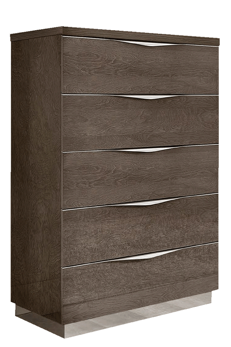 ESF Furniture - Platinum 5 Drawer Chest - Silver Birch- PLATINUM-CHEST - GreatFurnitureDeal