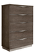ESF Furniture - Platinum 5 Drawer Chest - Silver Birch- PLATINUM-CHEST - GreatFurnitureDeal