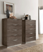 ESF Furniture - Platinum 5 Drawer Chest - Silver Birch- PLATINUM-CHEST - GreatFurnitureDeal