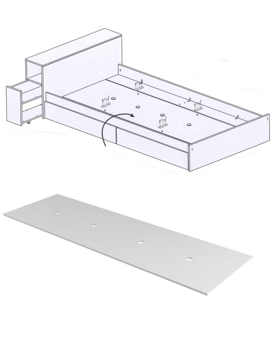 ESF Furniture - Jazz 4 Piece Kids Bedroom Set in Oak Blue - JAZZ-BED-4SET - GreatFurnitureDeal