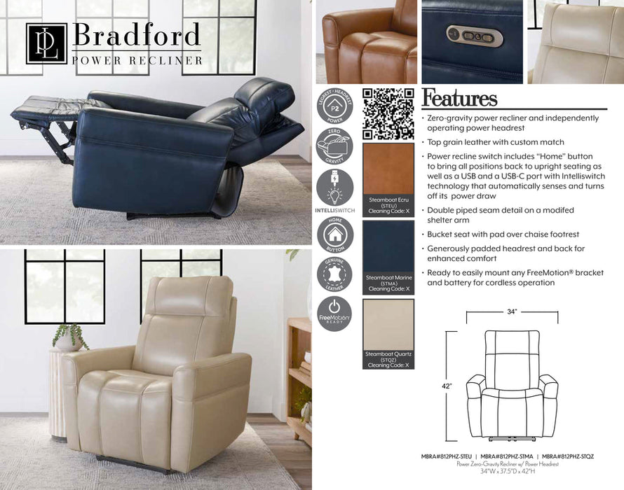 Parker Living - Bradford Power Zero Gravity Recliner P2 in Steamboat Ecru(Set of 2) - MBRA#812PHZ-STEU - GreatFurnitureDeal