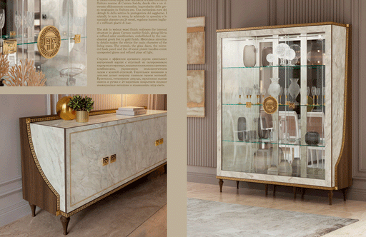 ESF Furniture - Romantica 3 Door China in Walnut - ROMA-CHINA - GreatFurnitureDeal