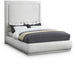Meridian Furniture - Brooke Cream Linen Textured Fabric Upholstered Queen Bed - BrookeCream-Q - GreatFurnitureDeal