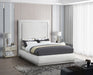 Meridian Furniture - Brooke Cream Linen Textured Fabric Upholstered Queen Bed - BrookeCream-Q - GreatFurnitureDeal