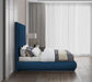 Meridian Furniture - Brooke Navy Linen Textured Fabric Upholstered King Bed - BrookeNavy-K - GreatFurnitureDeal
