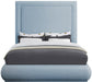 Meridian Furniture - Brooke Light Blue Linen Textured Fabric Upholstered King Bed - BrookeSkyBlu-K - GreatFurnitureDeal