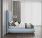 Meridian Furniture - Brooke Light Blue Linen Textured Fabric Upholstered King Bed - BrookeSkyBlu-K - GreatFurnitureDeal