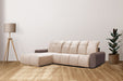 ESF Furniture - Bullet Plus Sectional Sofa w/Bed in Ivory - BULLET-SEC-IVORY - GreatFurnitureDeal