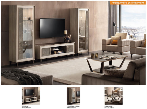 ESF Furniture - Arredoambra 1 Door Glass Cabinet - ARREDOAMBRA1DOORCABI - GreatFurnitureDeal