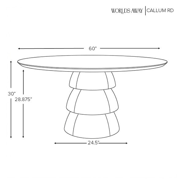 Worlds Away - Callum Round Dining Table With Tiered Base In Provincial Brown Oak - CALLUM RD PBO