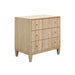 Worlds Away - Carmack Three Drawer Side Table with Fluted Detail in Cerused Oak - CARMACK CO - GreatFurnitureDeal