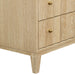 Worlds Away - Carmack Three Drawer Side Table with Fluted Detail in Cerused Oak - CARMACK CO - GreatFurnitureDeal