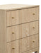 Worlds Away - Carmack Three Drawer Side Table with Fluted Detail in Cerused Oak - CARMACK CO - GreatFurnitureDeal