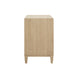 Worlds Away - Carmack Three Drawer Side Table with Fluted Detail in Cerused Oak - CARMACK CO - GreatFurnitureDeal