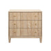 Worlds Away - Carmack Three Drawer Side Table with Fluted Detail in Cerused Oak - CARMACK CO - GreatFurnitureDeal