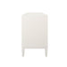 Worlds Away - Carmack Three Drawer Side Table with Fluted Detail in Matte White Lacquer - CARMACK WH - GreatFurnitureDeal